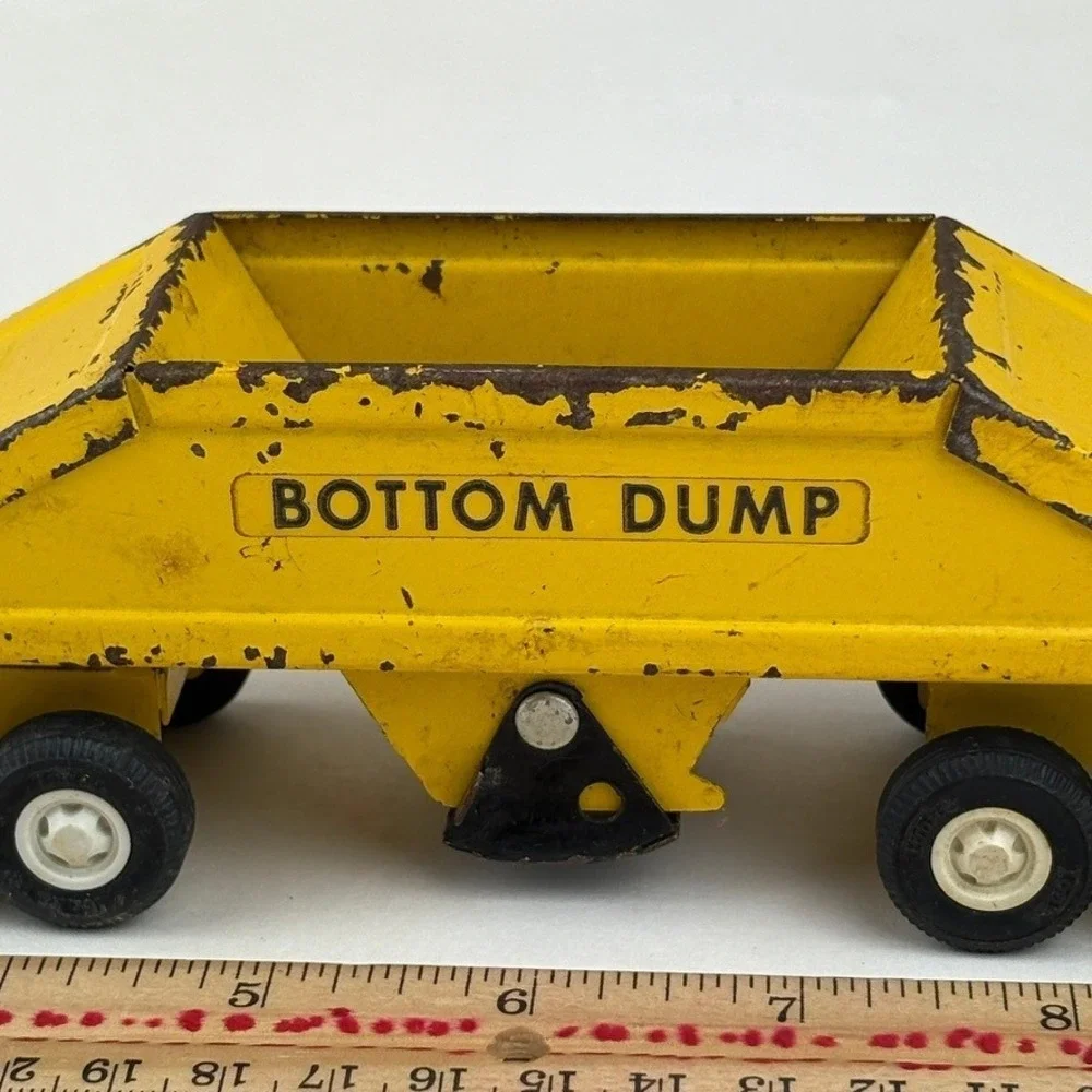 Vintage Tonka Bottom Dump Truck‎ 1960s Yellow Pressed Steel Construction Toy USA